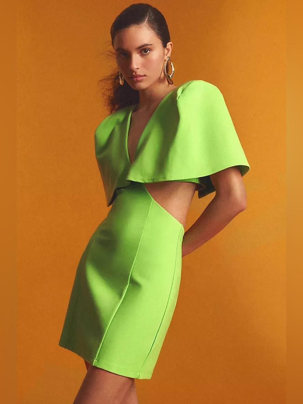 NWT ELLIATT V-Neck Cape Mini Dress M - Picture 10 of 15